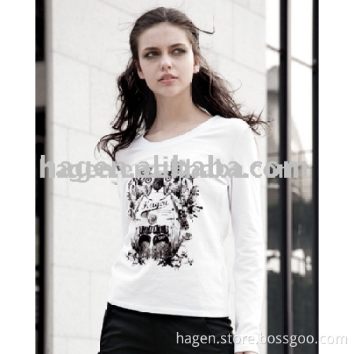 lady t-shirt with long sleeve